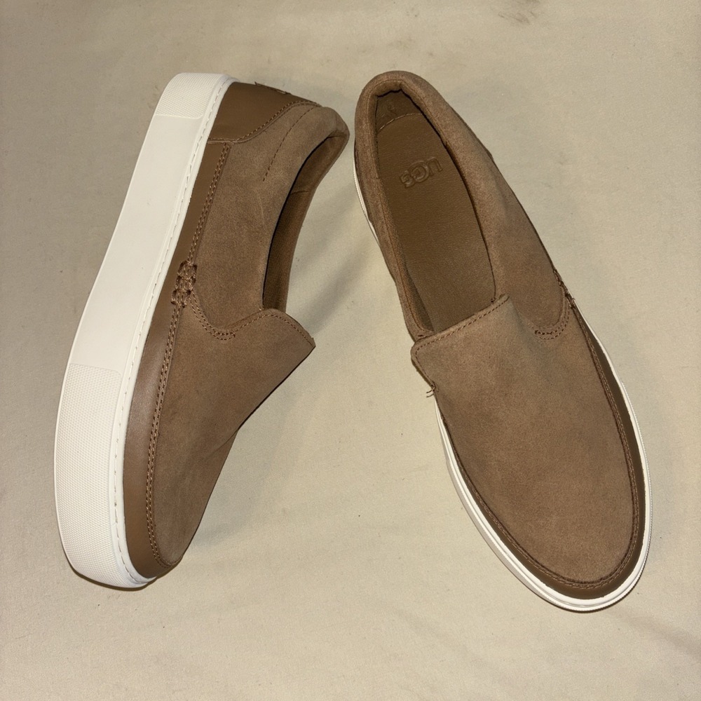 New Ugg Zilo Women's 10 Chestnut Brown Slip On Sneaker Suede Casual Shoes